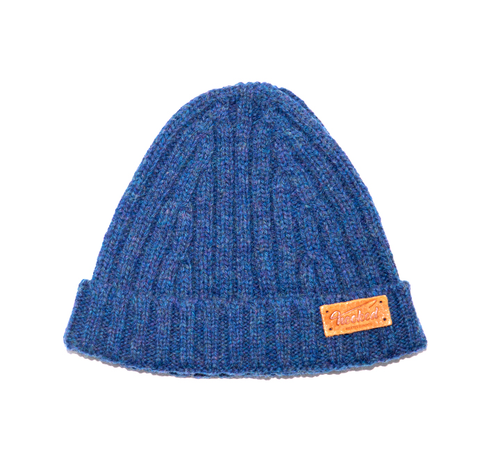 Hooked - 100% pure woolen beanie - blue - Made in Portugal